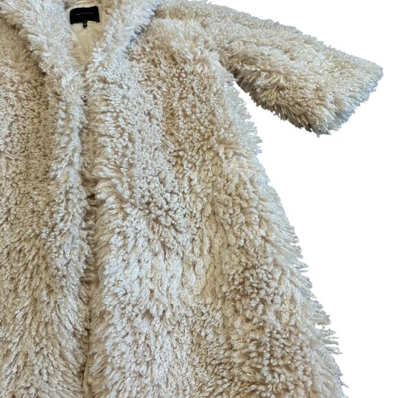 Robert Rodriguez Long-Length Shaggy Faux Fur Coat Cream Jacket Teddy Size XS - Picture 5 of 15